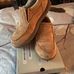 Mens Skechers Fur lined Suede Slippers